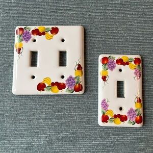 Vintage porcelain switch plates